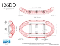 126DD Raft -4Corners Riversports 126DD Wireframe