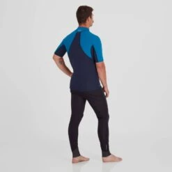 NRS Hydroskin 0.5mm Short Sleeve Shirt - Men's 6 NRS Hydroskin 0.5mm Short Sleeve Shirt - Men's -4Corners Riversports 15001 08 NavyMykonos Model Back 080723 1000x1000 114f4699 c8d2 4166 9db9 140f41ed98fe