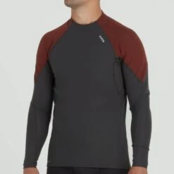 NRS Hydroskin 0.5mm Long Sleeve Shirt - Men's -4Corners Riversports 15002 07 GraphiteBrick Model FrontCrop 080723 1000x1000 ee1fdb5b fbd7 4223 8e3e a351bda36809