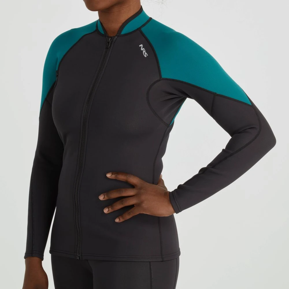 Hydroskin 1.5mm Jacket - Women's NRS Hydroskin 1.5mm Jacket - Women's -4Corners Riversports 15039 04 BlackHarbor Model FrontCrop 080823 1000x1000 b6f6d491 b280 4a8e aa29 7403a95cebca