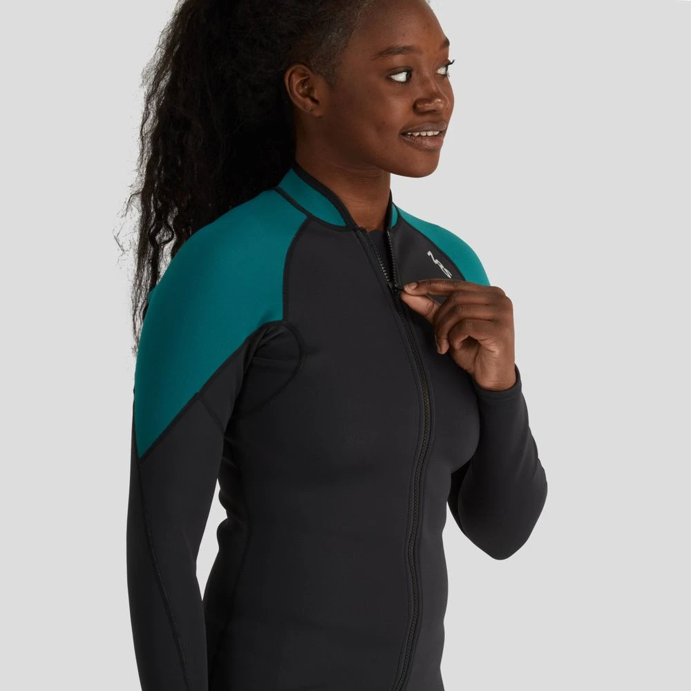 Hydroskin 1.5mm Jacket - Women's NRS Hydroskin 1.5mm Jacket - Women's -4Corners Riversports 15039 04 BlackHarbor Model Zipper 080823 1000x1000 5b0943a8 f8f7 450c 947b d273a2390e7e