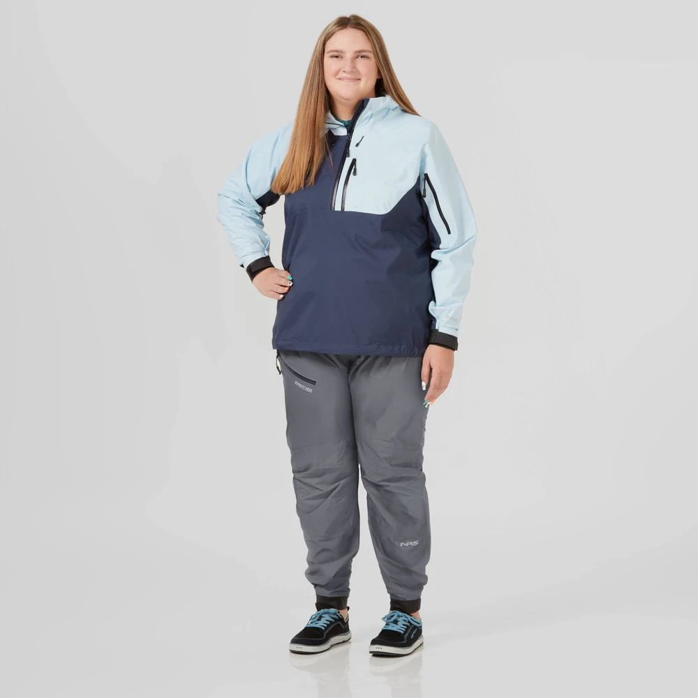 High Tide Jacket - Women's NRS High Tide Jacket - Women's -4Corners Riversports 20037 02 CloudNavy 1XModel Front 092322 1000x1000 a9611c17 94f6 47d1 b211 22f48c2631ef