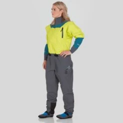 NRS Nomad GORE-TEX Pro Semi-Dry Suit - Women's -4Corners Riversports 22549 01 Chartreuse Model Front 092421 1000x1000 059683bd 03bb 45d9 be98 7834988bf37f