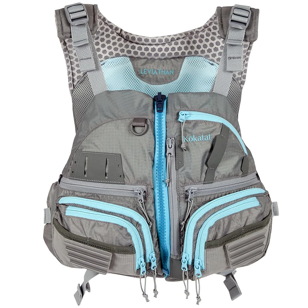 Leviathan PFD Kokatat Leviathan PFD -4Corners Riversports LVULEVGY life vest leviathan pfd womens gray front