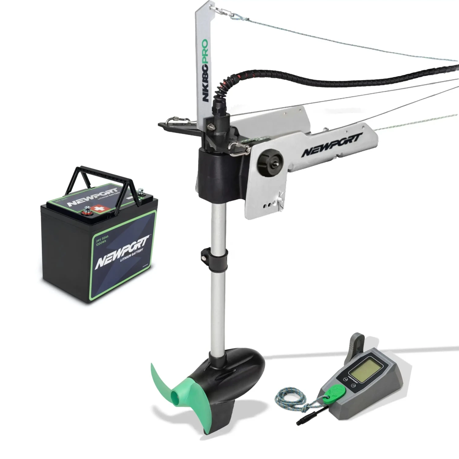 NK180PRO Motor + 24V50 Battery Bundle NK180PRO Motor + 24V50 Battery Bundle -4Corners Riversports Newport NK180Pro withController scaled