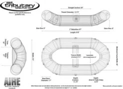 Tributary HD 9.5 Self Bailing Raft -4Corners Riversports Trib Nine Five HD 2015 Wireframe