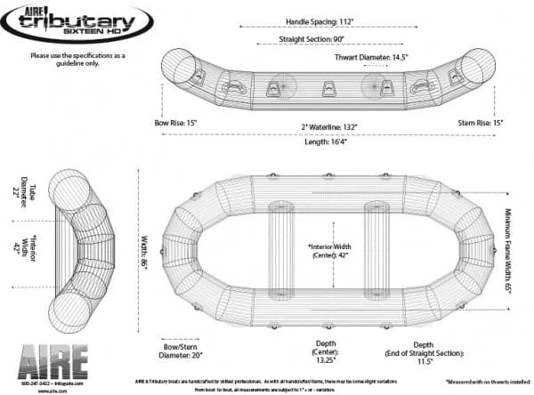 Tributary HD 16 Self Bailing Raft Tributary HD 16 Self Bailing Raft -4Corners Riversports