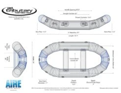 Tributary HD 13 Self Bailing Raft -4Corners Riversports Trib Thirteen HD 2015 Wireframe