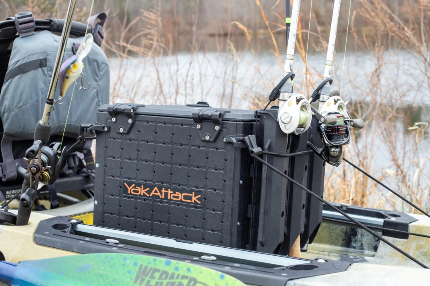BlackPak Pro Kayak Fishing Crate YakAttack BlackPak Pro Kayak Fishing Crate -4Corners Riversports blackpak pro kayak fishing crate 13 x 13 04060
